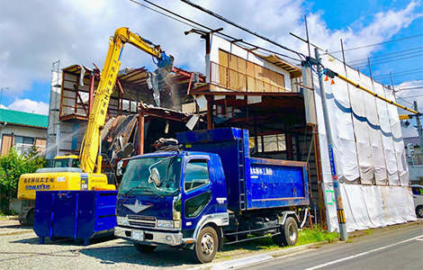 桐生市内鉄骨造事務所解体工事