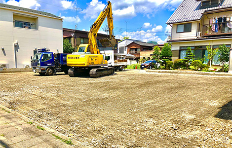 足利市内駐車場解体工事