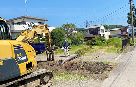 足利市内 電柱撤去工事