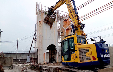 足利市 サイロ解体工事